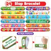 Cherisnowy 48 Back to school 24PCS Back to school Temporary Tattoos Sticker 24PCS Slap Bracelets Perfect for Themed Birthday Party Favors Baby Showers or Classroom Rewards Ideal Decor and Gifts