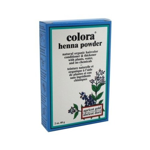 Colora Henna Powder Hair Color Apricot Gold 2 Ounce (59ml) (2 Pack)