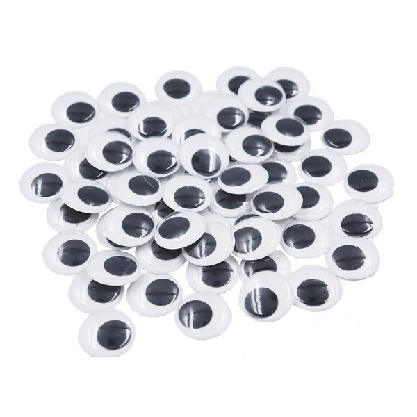 Sowaka 60 Pcs 1 Inch Wiggle Eyes Self Adhesive Pack Round Sew on Small Googly Eyes Stickers for Craft Scrapbooking Supplies Classroom Kids Children Handmade Project Decoration