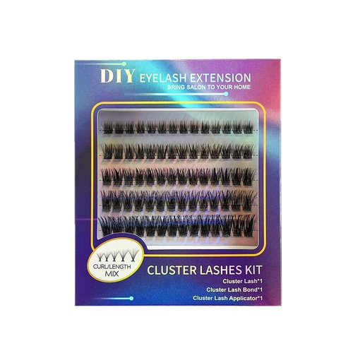 WUWUSU Lash Extension Kit 320Pcs,DIY Individual Lashes Clusters Kit,Lash Bond And Seal,Lash Remover For Eyelashes Extensions,Lash Applicator Tool For False Eyelash Cluster Kit At Home
