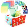 DINORUN Baby Tissue Box Toy - Baby Toys 6-12 Months, Montessori Toys for Babies 6-12 Months with Crinkle, Infant Sensory Toys Baby Christmas Stocking Stuffers Learning Toy