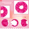 Tigeen 24 Pcs Scrunchies Bulk Breast Cancer Awareness Soft Hair Scrunchies Cotton Solid Colors Thick Elastic Bands Ponytail Ties Holder for Women Girls Kids Hair Accessories(Hot Pink)