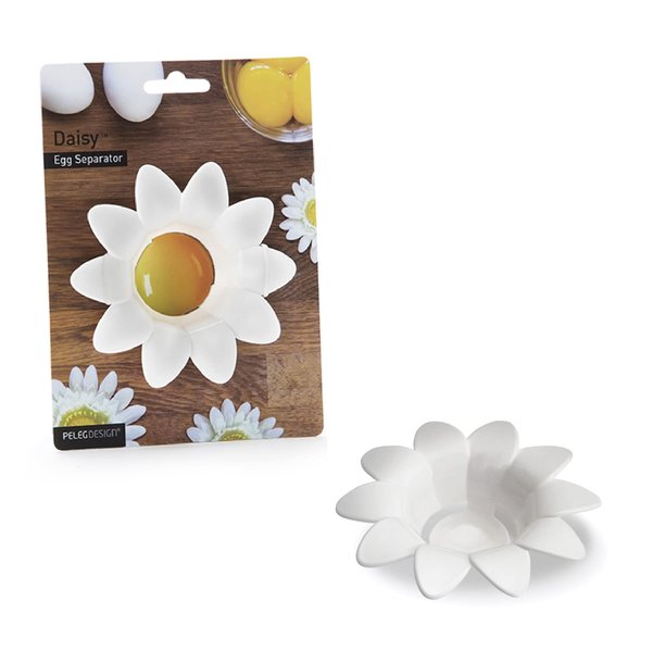 Peleg Design Daisy Plastic Egg Separator, Egg White Yolk Divider Kitchen Gadgets Baking Tools Egg Extractor, Cute Flower Design