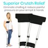 Vive Premium Crutch Pads & Hand Grips - Comfortable, Breathable, Machine Washable Padding - Moisture Wicking & Odor Reducing Pillow Accessory Covers for Adult & Youth Walking Crutches
