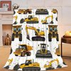 Truck Blanket Tractor Fleece Throw Blanket Super Soft Warm Cozy Fuzzy Plush Construction Toys Blanket Gifts for Girls Boys Kids Room Decor 40"X50"
