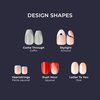 KISS imPRESS No Glue Mani Press On Nails, Design, 'Dorothy', Pink, Short Size, Squoval Shape, Includes 30 Nails, Prep Pad, Instructions Sheet, 1 Manicure Stick, 1 Mini File