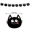 Cat Themed Party Decoration Black Cat Birthday Party Supplies Set Includes 5 x 3ft Black Cat Backdrops, Cat Happy Birthday Banner, Cake Topper, Cupcake Toppers, Balloons