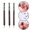 NEVI USA 2-Piece Sable Brush Set: Professional Acrylic French Manicure Clean-up Brush and Bend Nail Dotting Pen | Essential Tools for Precision Nail Art and Clean Cuticles (#12)