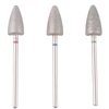 MZCMSL 3pcs Pedicure Cone Drill Bits for Foot Callus Smoothing, 3/32 Shank Pro Diamond Cuticle Bit(Fine+Medium+Coarse)