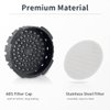 Reusable Metal Coffee Filter and Replacement Filter Cap Set Compatible with Aeropress Coffee Espresso Maker