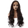 Greenmirr Long Wavy Brown Lace Front Wigs 13x4 Lace Front with Heat Resistance Synthetic Hair 26in