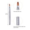 Rownyeon Travel Retractable Lip Brush Applicators Flat for Lipstick Gloss Creams Portable with Cap, Professional Makeup Brush for Women Girls As Christmas Gift and Halloween Makeup Tools