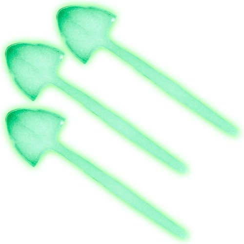 Set of 3 Glow in The Dark Spaded Shovels for Wrestling Action Figures