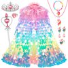 OHARLOBE Toddler Toys for Ages 3-8, 8 Pcs Rainbow Princess Dress Up Clothes for Girls 4-6, Princess Cape Set Kids Toys, Princess Girls Toys for Easter Halloween Birthday Christmas Gifts Party Favors