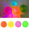 2 Pack LED Light-up Spike Ball Pet Dog Toy Rubber Flash Entertained Fetch Toy