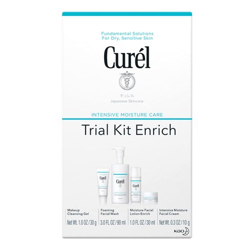 Curel Japanese Skin Care Travel Size Toiletries, for Dry, Sensitive Skin, Travel Size Face Wash, Travel Size Lotion, Travel Size Makeup Remover