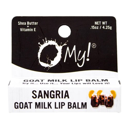 O My! Goat Milk Lip Balm - Single Pack | Shea Butter and Vitamin E | Free of Parabens & More | Handcrafted in USA