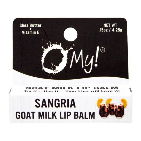 O My! Goat Milk Lip Balm - Single Pack | Shea Butter and Vitamin E | Free of Parabens & More | Handcrafted in USA