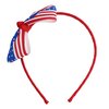 MEEDEE Fashion American Flag Bow Headband Bowknot Headband Big Bow Grosgrain Ribbon Hair Hoop Headband for Girls Toddlers Girls Kids Party Cosplay Costume Headwear Makeup Handmade Hair Band