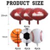 HILAVO Sports Foil Balloon Set, 16PCS Baseball Balloons Soccer Balloons Basketball Balloons Football Balloons Sports Birthday Party Decorations for Boys Birthday Baby Shower Sports Themed Party