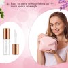 Jinei 150 Pcs Clear Empty Lip Balm Bottles 1.2ml Mini Lip Gloss Tubes, Refillable Lipstick Containers Transparent Plastic Clear Lipstick Tubes for Girl Women DIY Makeup Lip Sample Travel (Rose Gold)