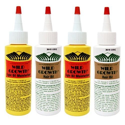 WILD GROWTH HAIR SYSTEM (2 PACK) Oil and Light Hair Conditioner, Detangler, Extender With Olive, Jojoba, Coconut Oils & More!