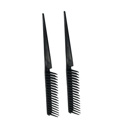 Amelia Beauty Products 3 Row Styler Brush, 7 in | Hair Styling Comb | Travel Hairbrush for women | Rat Tail Comb for Detangling (Black)