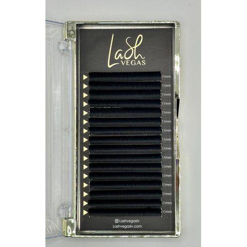 Lash Vegas Easy Fans 0.03 Mega Volume Eyelash Extension D Curl (mix tray 10mm-17mm) – Long Lasting Lash Extensions for Professional Use - 16 Rows