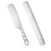 Dimeho 2 Pcs Metal Comb, Hair Styling Comb Fine Tooth Comb Stainless Steel Comb Set Professional Aluminum Hair Combs Anti-static Sparse Haircut Comb Beauty Tool (Silver)