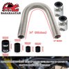 BAGARAATAN Universal 24" Flexible Radiator Hose Stainless Steel Universal Water Hoses Adapter Coolant Radiator Hose Kit Could be Used with 1-1/4", 1-1/2", 1-3/4" or 1-5/8" Radiator Necks (Silver)