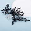 Kercisbeauty Black Beads Hair Comb for Halloween Costume Jewelry Women Girls Wedding Bridal Hair Accessories