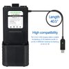 BAOFENG BL-5 3800mAh Extended Battery Walkie Talkie UV-5R BF-8HP UV-5RX3 RD-5R UV-5RTP UV-5R MK2 MK3X MK5 Plus Series Two Way Radios (UV-5R 3800+USB Charging Cable)