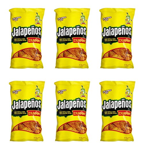 Diana Jalapeño Tortilla Chips 3.84oz (Pack of 6)