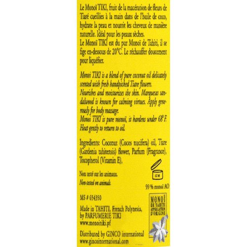 Monoi Tiare Tahiti Coconut Oil, Sandalwood, 4 fl oz (120 ml)