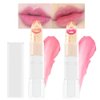 BINGBRUSH 2 Pcs Crystal Flower Jelly Color Changing Lipstick,Long Lasting Lip Care Moisturizer Lip Balm Magic Lip Gloss Lip Tint Stain Matte Makeup Lipstick (01#Pink&02#Rose red)