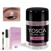 Yosca 5g Sparkle Cosmetic Grade Holographic Magic Purple Makeup Glitter Loose Body Shimmer Powder for Glitter Eyeshadow Lip Face Paint Concert Festival Rave Accessorise - Bling Rose
