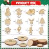 Christmas Crafts for Kids, Christmas Wooden Painting Kit Glow in the Dark Christmas Ornaments, Wood Slice Arts & Crafts Activities Kits Christmas Gifts Bulk Party Favors for Kids 5 6 7 8 9 10 11 12