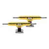 Teak Tuning Prodigy Pro Inverted Fingerboard Trucks with Gold Colored Locknuts & Urethane Tuning, Gold Colorway - 34mm Width - Inverted Kingpin, Solid Axle Style - Tuned & Assembled