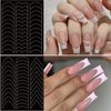 French Tip Nail Guides, 1860pcs French Manicure Nail Art Stickers, Self-adhesive Wavy Lines Strips Tapes, French Tip Nail Tool, French Nail Forms Fringe Tip Stamp Airbrush Stencils, Nail Art Supplies