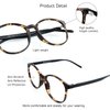 VisionGlobal Blue Light Blocking Glasses for Women/Men, Anti Eyestrain, Computer Reading, TV Glasses, Stylish Oval Frame, Anti Glare(Tortoise,+1.00 Magnification)
