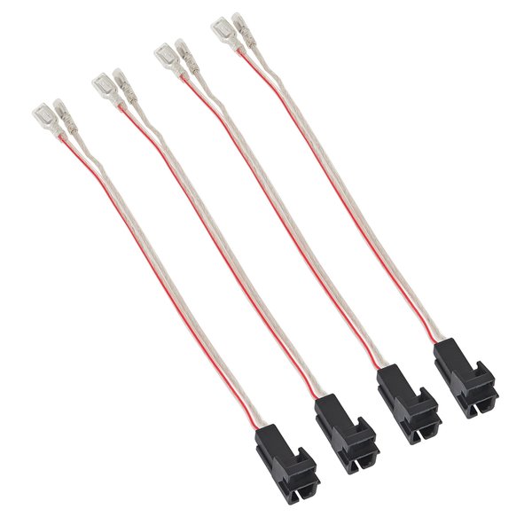 NuIth Front Rear Door Speaker Wiring Harness for Selected 1993-2008 GMC 1994-2014 Chevy 1984-2004 Buick Vehicles Install Aftermarket Audio Speaker Wire Cable Plug, 4PCS