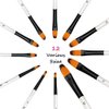 GETHPEN Filbert Paint Brushes Set, 12 PCS Artist Brush for Acrylic Oil Watercolor Gouache Artist Professional Painting Kits with Synthetic Nylon Tips White