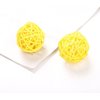 Seadiquiet 10Pcs Funny Kitten Cat Playing Toy Candy Color Rattan Ball Pet Supplies Random Color Balls