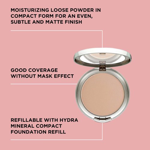 ARTDECO Hydra Mineral Compact Foundation - medium beige N°65 - Hydrating loose powder compact for a soft matte finish - good coverage without mask-like effect - refillable - makeup - 0.35 Oz