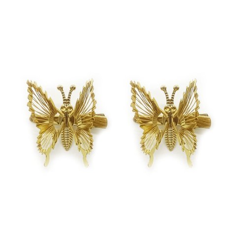 Cafurty 2PCS Golden Butterfly Hair Clips Moving Wings, Butterfly Clips Moving Wings, Moving Butte...