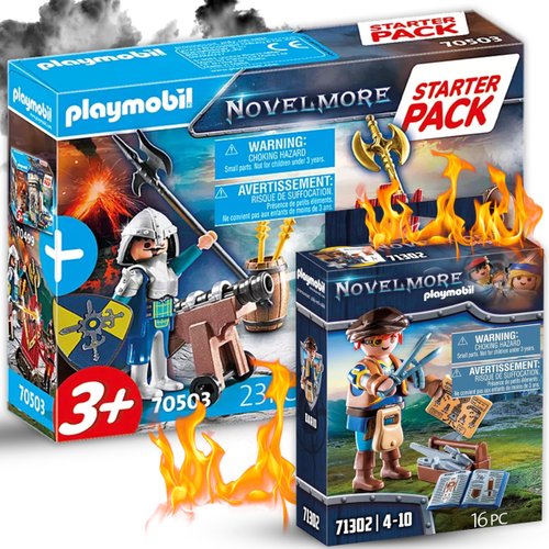 PLAYMOBIL Novelmore Dario with Tools 70503 Starter Pack Novelmore - Adventurous Knight Action with Innovative Accessories and Detailed Toy Figures for Creative Role Play