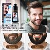 Black Beard Dye for Men for Gray Coverage, Natural Beard & Hair Dye for Men - No Mess Easy Beard Dye Shampoo, 200ML