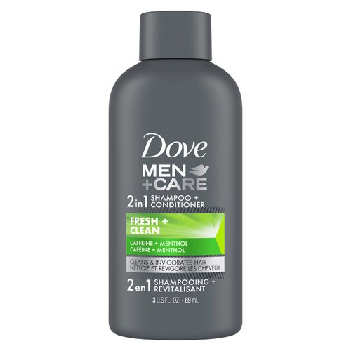 Dove Men+Care Fortifying 2 in 1 Shampoo and Conditioner for Normal to Oily Hair Fresh and Clean with Caffeine Helps Strengthen Thinning Hair 3 oz