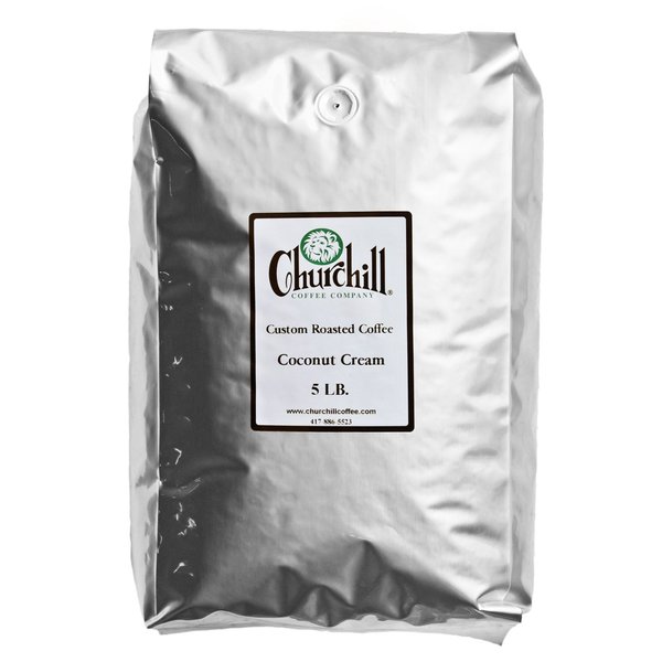Churchill Coffee Coconut Cream 5 lb - Whole Bean (Decaf)