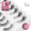 Onlyall Natural Look False Eyelashes, A18, 14MM, Gradient, Black, Faux Mink, Cruelty Free, Pair, 7.0 Count, Reusable